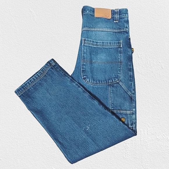 Y2K Baggy Carpenter Denim Jeans DNM Denim Attitude Hip Hop 37x32 Skater Urban - Picture 13 of 16